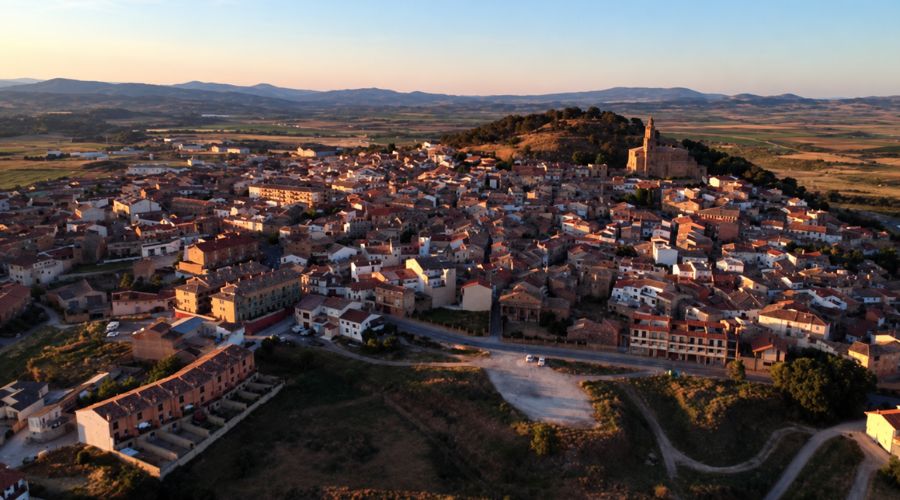 Vista panorámica de Larraga, Navarra